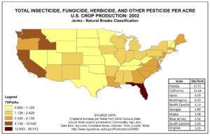 Exposure map pesticides