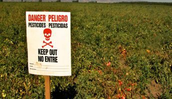 pesticide use sign