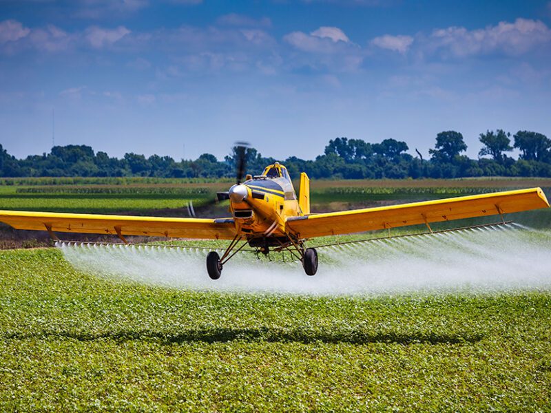cropduster spraying pesticides