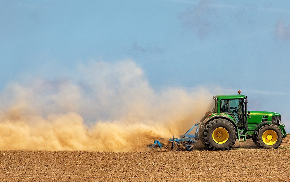 Tractor farming climate change